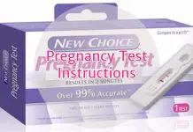 Pregnancy test instructions