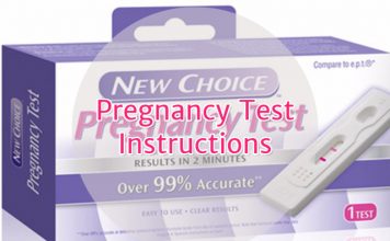 Pregnancy test instructions