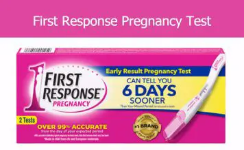 First Response Pregnancy test