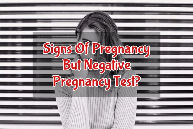 Signs Of Pregnancy But Negative Pregnancy Test