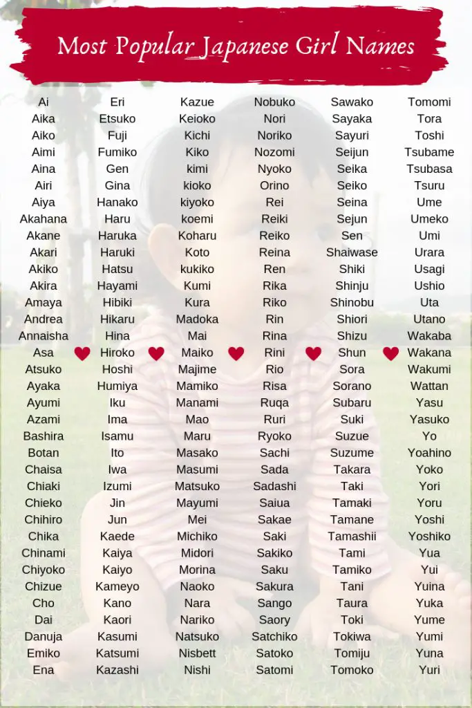 210 Unique Japanese Girl Names [2023]