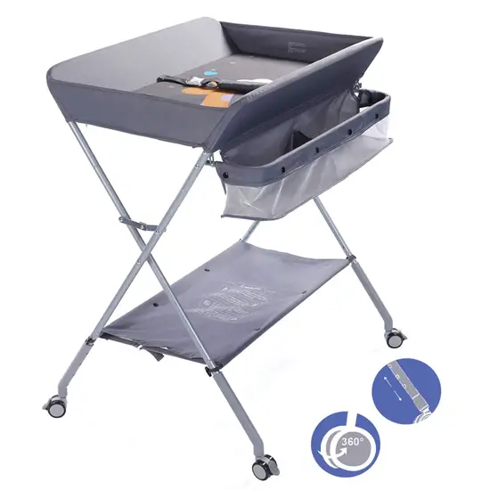 Baby Portable Folding Diaper Changing Station with Wheels